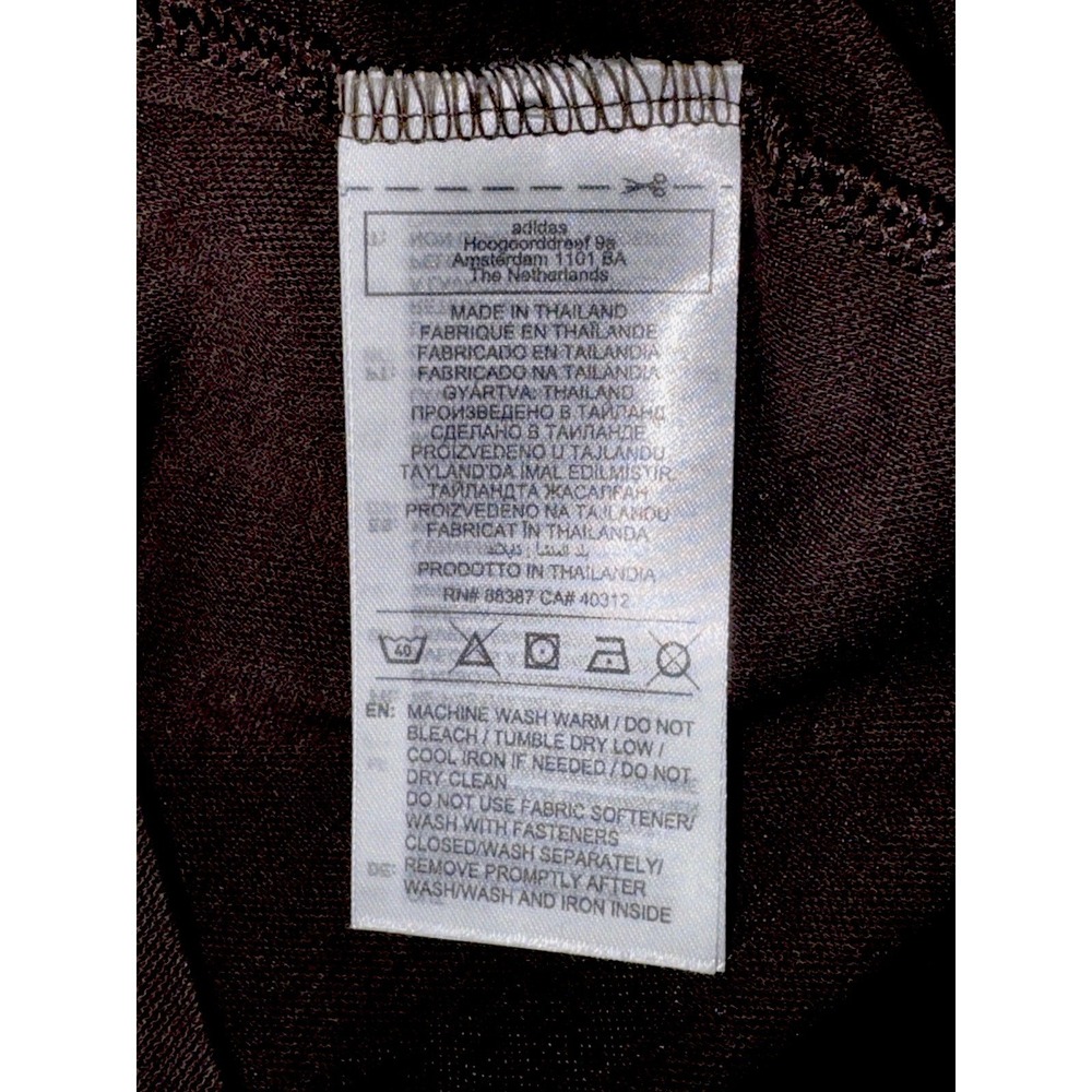 ADIDAS Originals TWISTKNIT Golf Polo Shirt Mens L Dark Brown Trefoil JW3963 EUC - Picture 6 of 7